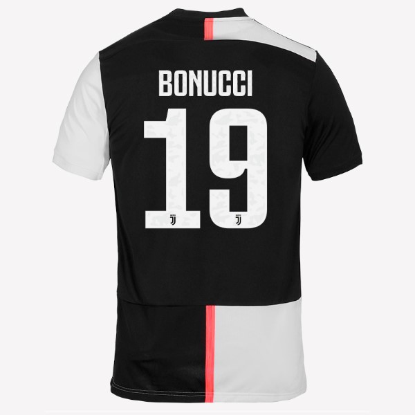 Camiseta Juventus NO.19 Bonucci 1ª 2019/20 Blanco Negro